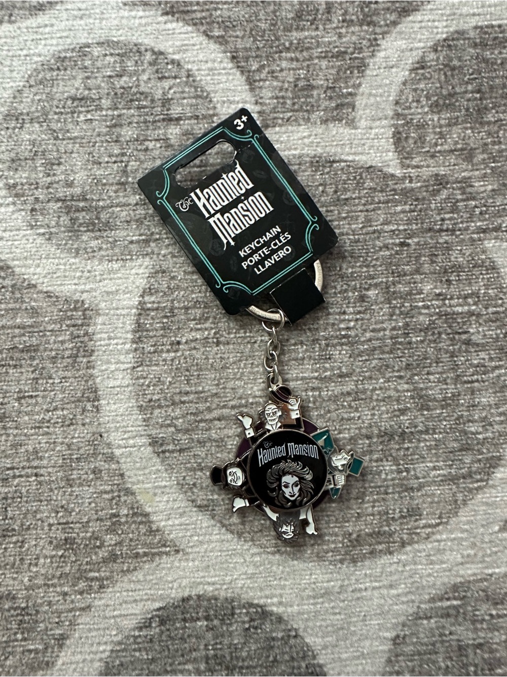 Disney Parks Haunted Mansion Leota & Characters Spinner Keychain Bag Charm NWT
